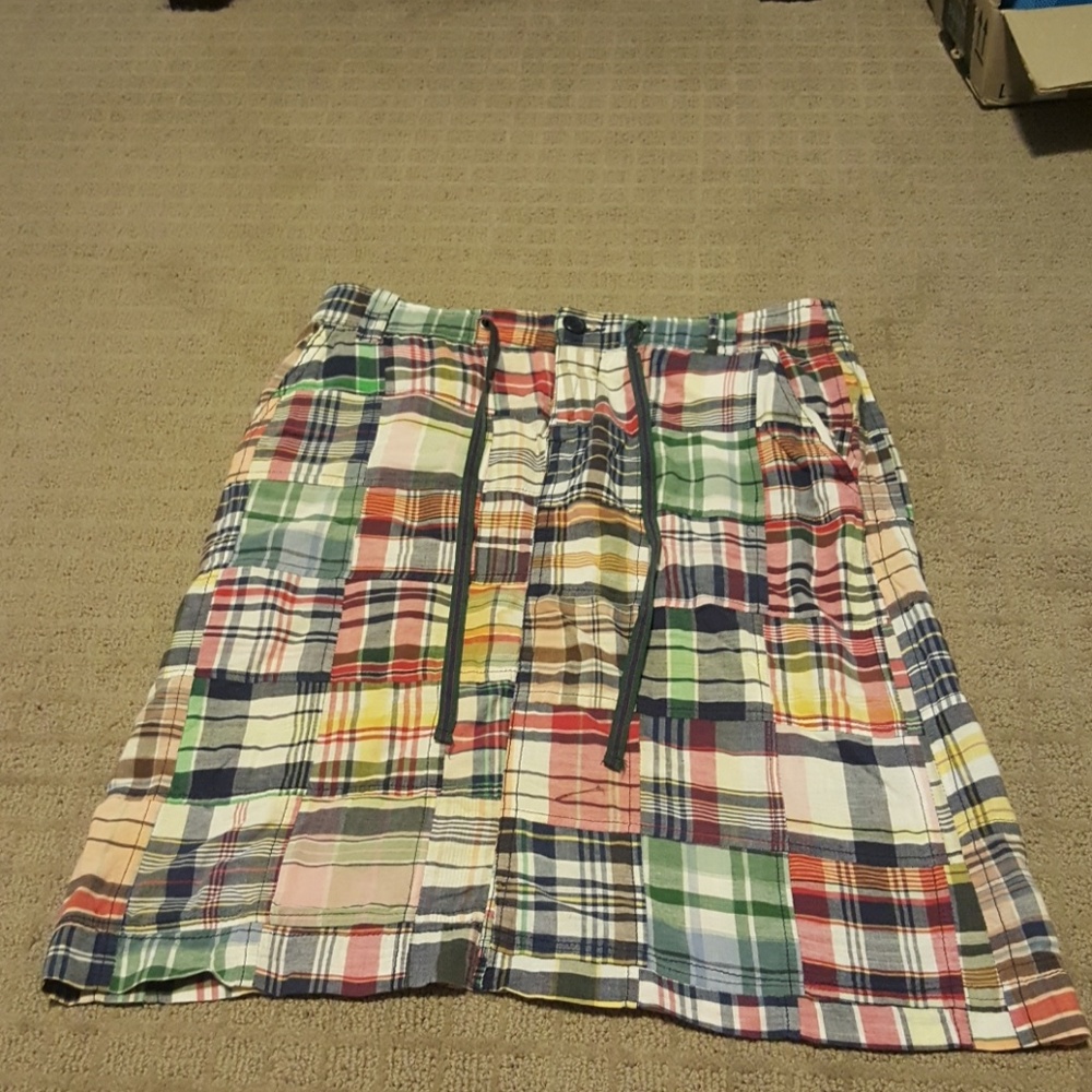 J. Crew Madras skirt